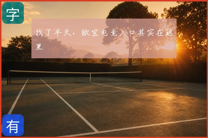 找了半天，欧宝电竞入口其实在这里